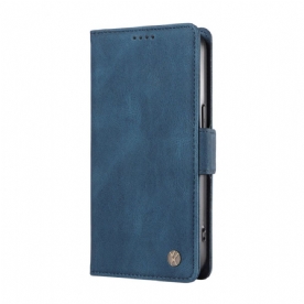 Flip Case Leren Poco C75 Suède-effect Yikatu