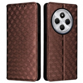 Folio-hoesje Poco C75 Diamantpatroon Bescherming Hoesje