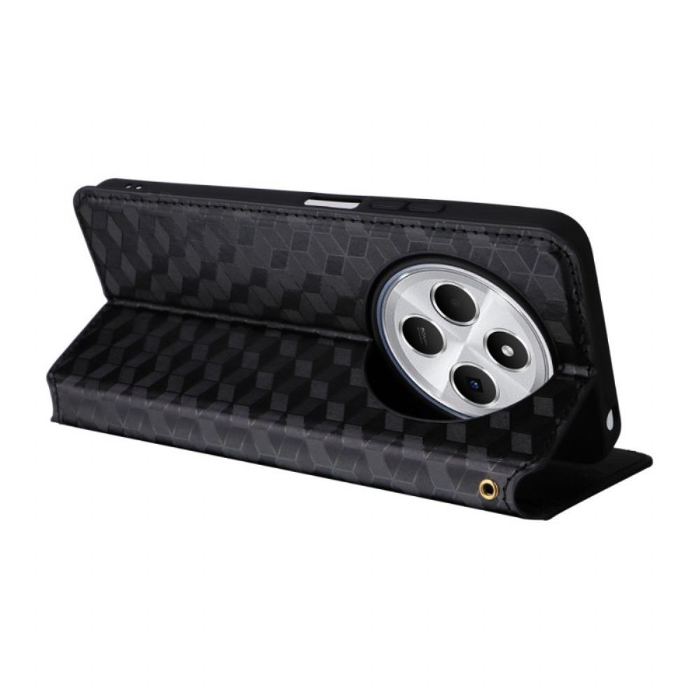 Folio-hoesje Poco C75 Diamantpatroon Bescherming Hoesje