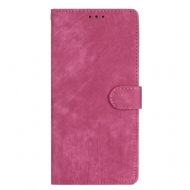 Folio-hoesje Poco C75 Suède-effect Met Bandje