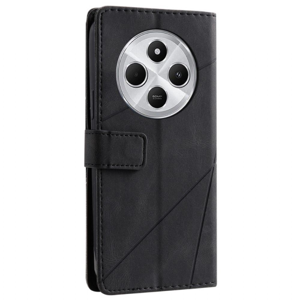 Folio-hoesje Poco C75 Telefoonhoesje Geometrisch Patroon Met Bandje