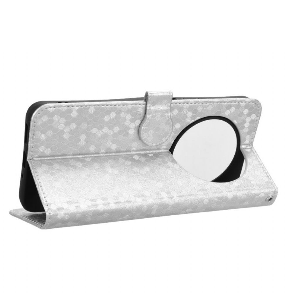 Folio-hoesje Poco C75 Telefoonhoesje Glanzende Stippen Met Bandje