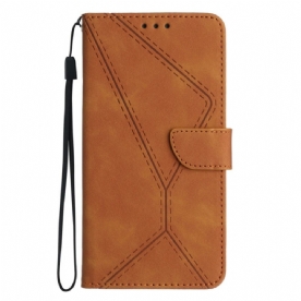 Folio-hoesje Poco C75 Telefoonhoesje Lijnen En Strepen