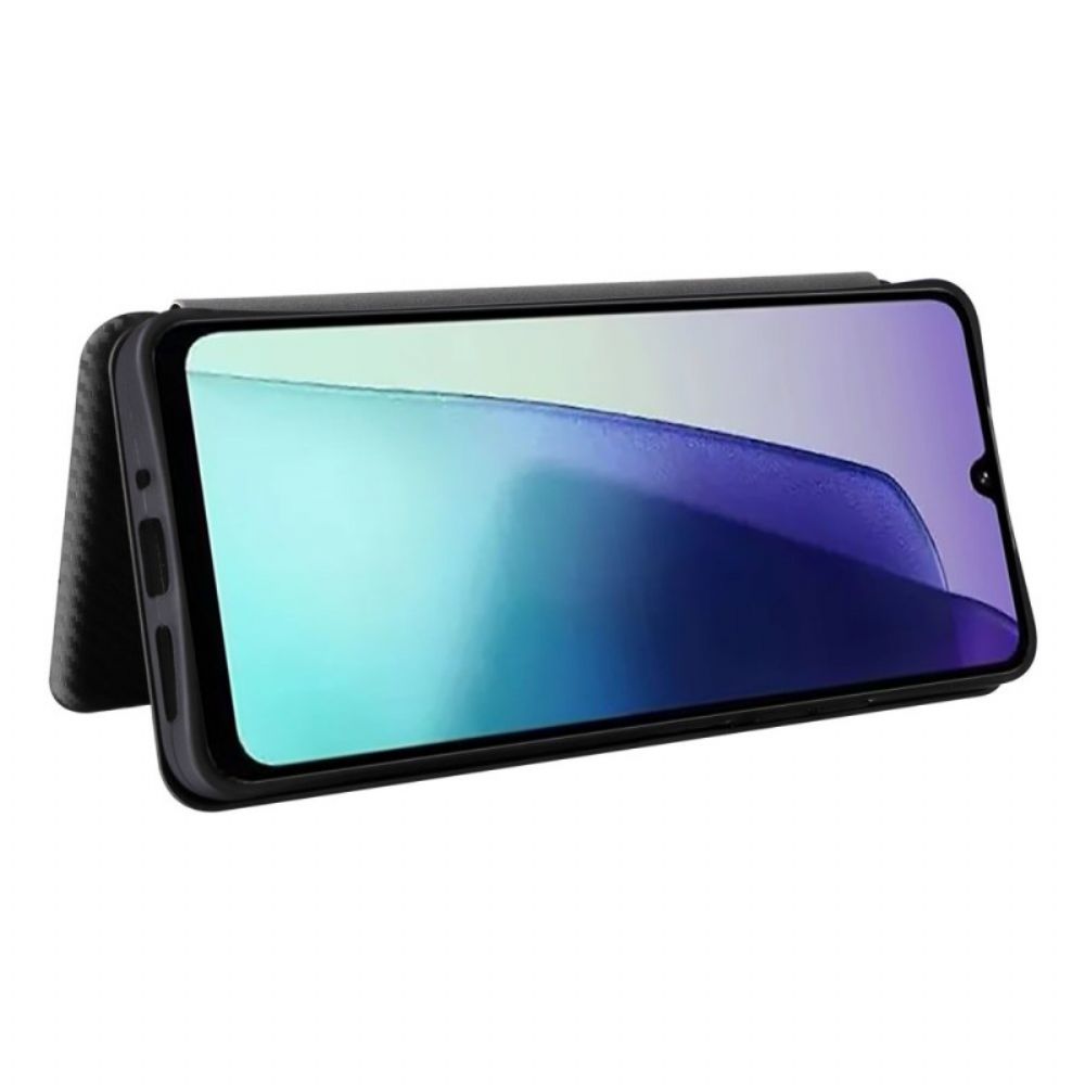 Folio-hoesje Voor Poco C75 Koolstofvezeltextuur