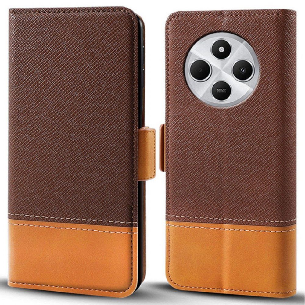 Folio-hoesje Voor Poco C75 Twee Texturen