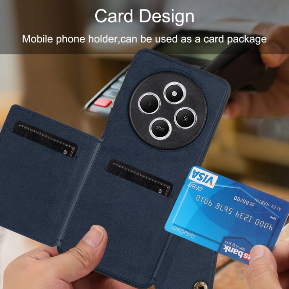 Hoesje Poco C75 Kaarthouder En Standaard Met Ledereffect