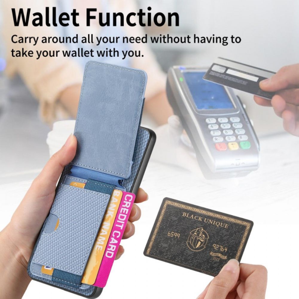 Hoesje Poco C75 Kaarthouder En Standaard Van Koolstofvezel