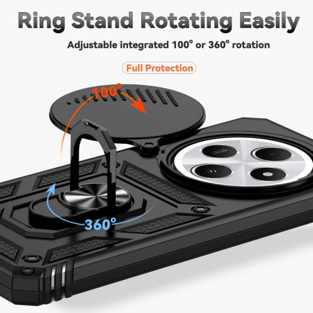 Hoesje Poco C75 Kadem Ringhouder En Cameracover Met Bloem- En Strass-steentjes