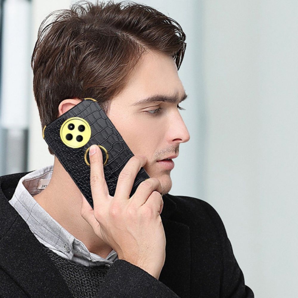 Hoesje Poco C75 Krokodillenstijl Met Standaard