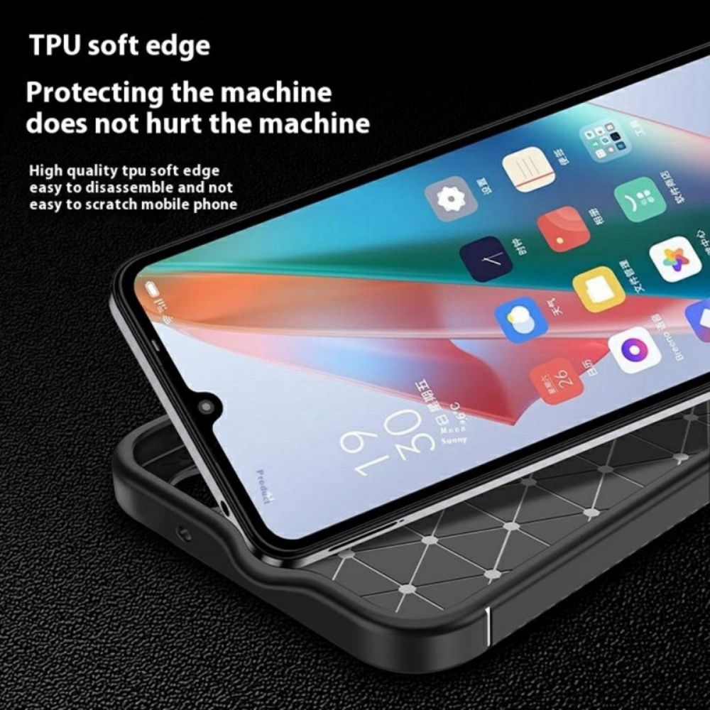 Hoesje Voor Poco C75 Flexibele Koolstofvezel