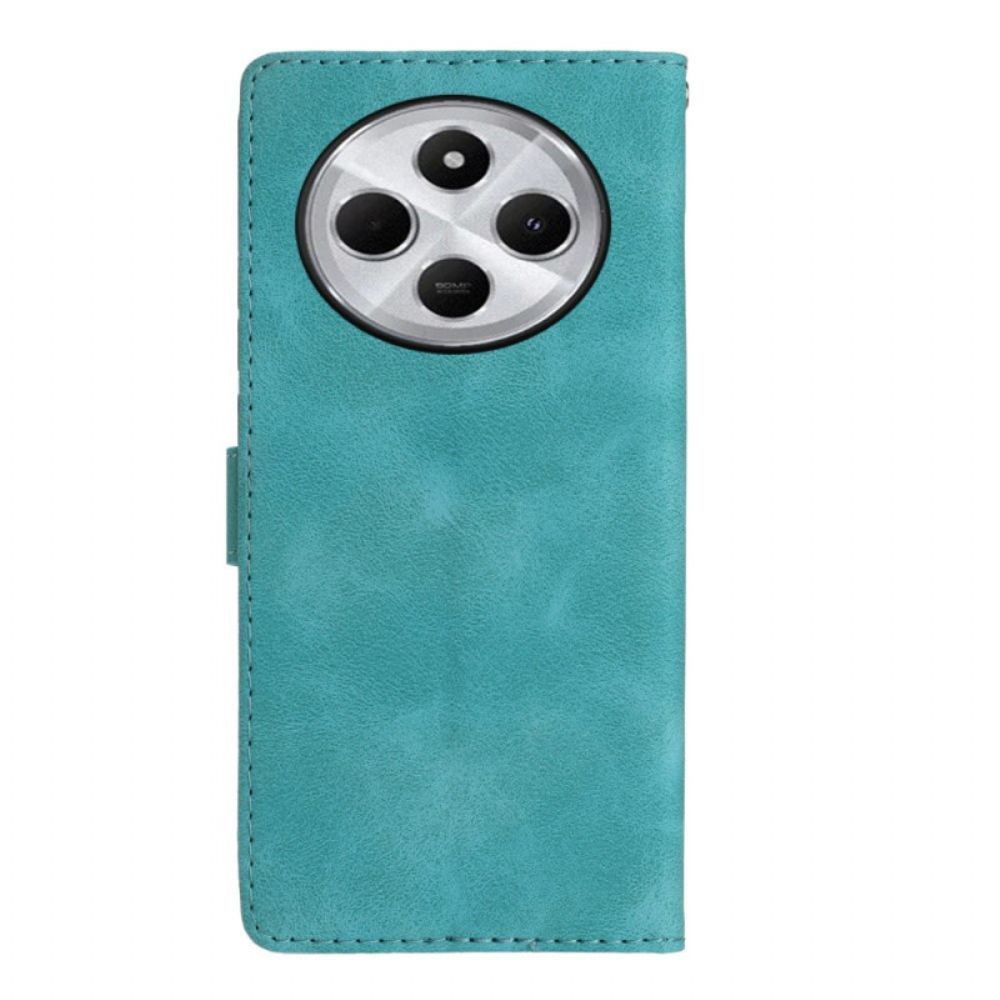 Leren Hoesje Poco C75 Bloemenprint