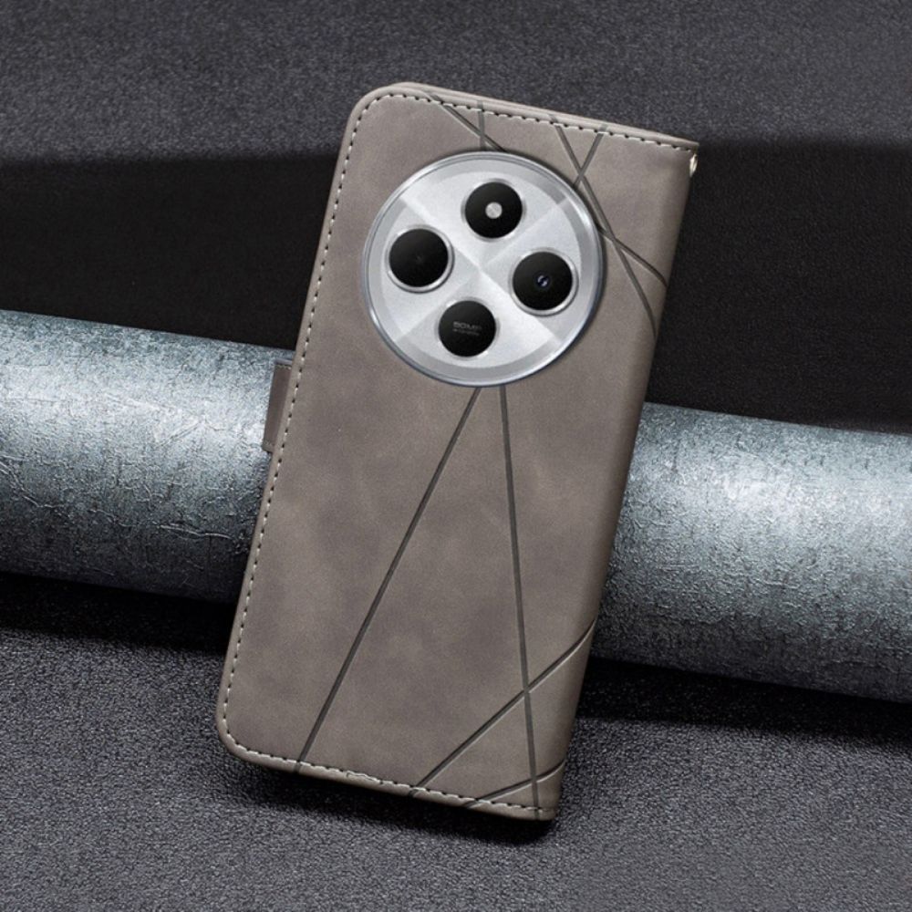 Leren Hoesje Poco C75 Geometrische Binfen Color