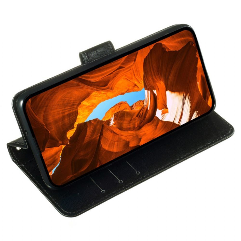 Leren Hoesje Poco C75 Gouden Rozen Kunstleren Riempje Bescherming Hoesje