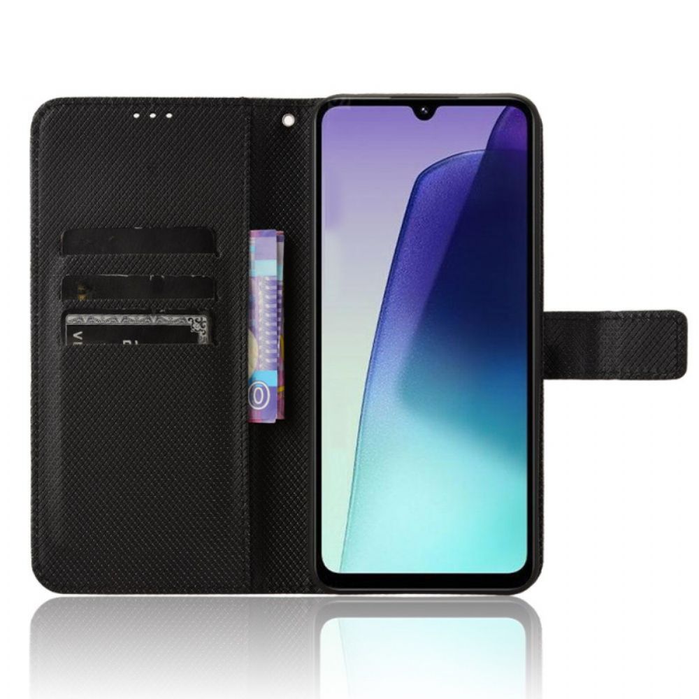 Leren Hoesje Poco C75 Stippen Met Riempje Bescherming Hoesje