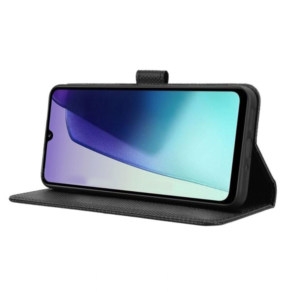 Leren Hoesje Poco C75 Stippen Met Riempje Bescherming Hoesje