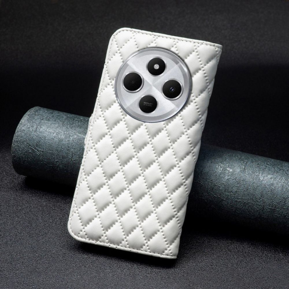 Leren Hoesje Voor Poco C75 Gewatteerde Binfen Kleur