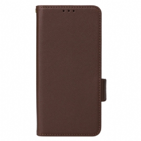 Leren Hoesje Voor Poco C75 Lychee Textuur Met Bandje