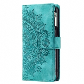 Leren Hoesje Voor Poco C75 Mandala Suède-effect