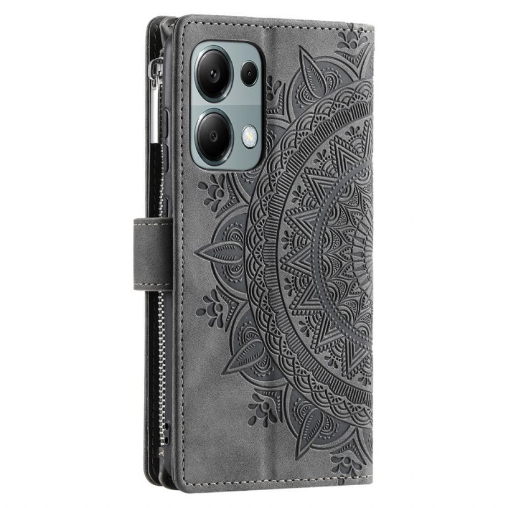 Leren Hoesje Voor Poco C75 Mandala Suède-effect