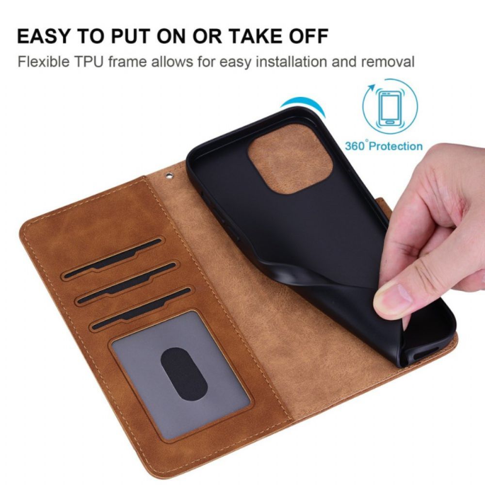 Leren Hoesje Voor Poco C75 Paardenbloempatroon Met Bandje