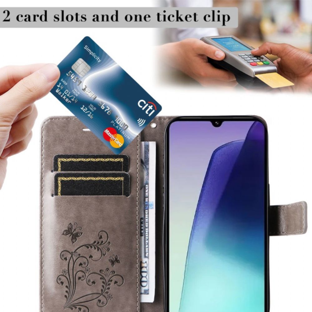 Leren Hoesje Voor Poco C75 Reuzenvlinders