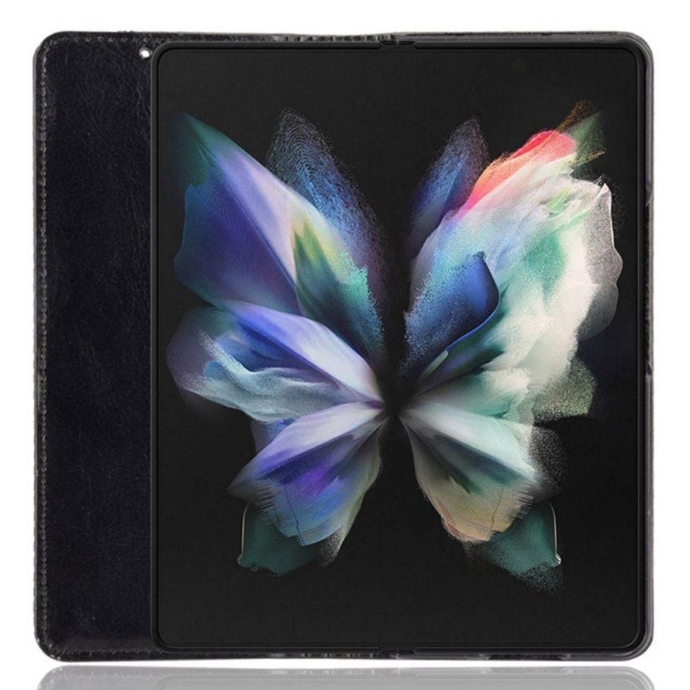 Bescherming Hoesje voor Samsung Galaxy Z Fold 4 Folio-hoesje Retro Pen Rang