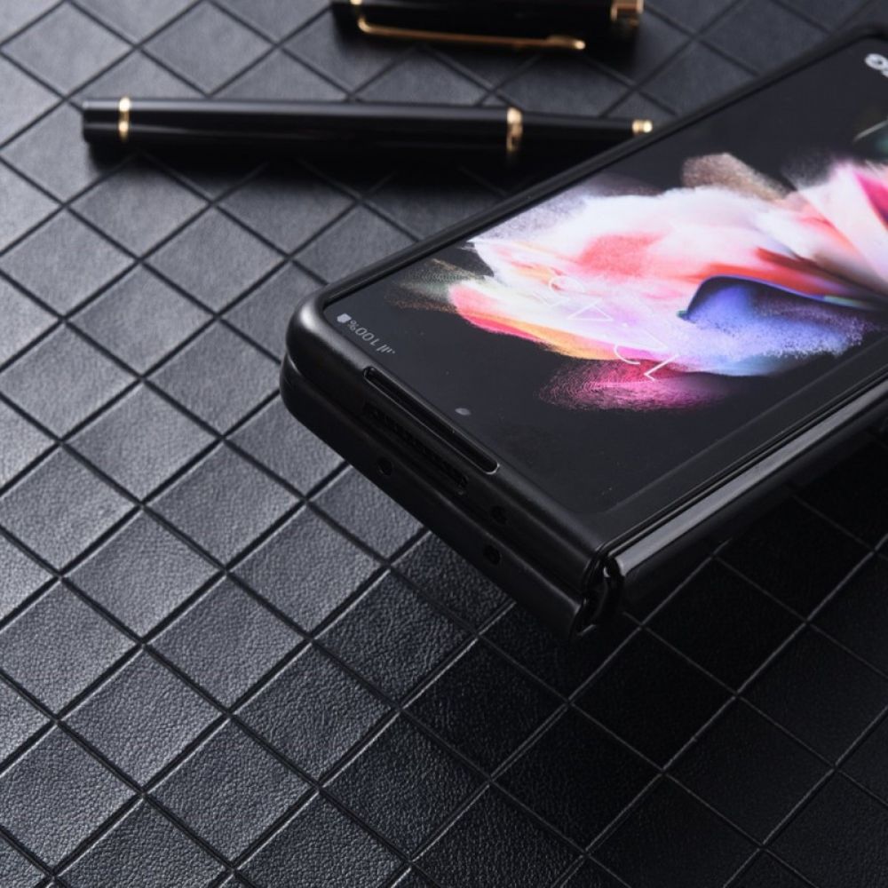 Hoesje voor Samsung Galaxy Z Fold 4 Nylon Structuur Kunstleer