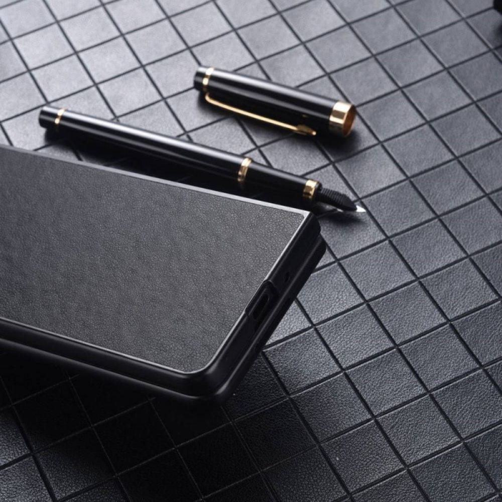 Hoesje voor Samsung Galaxy Z Fold 4 Nylon Structuur Kunstleer