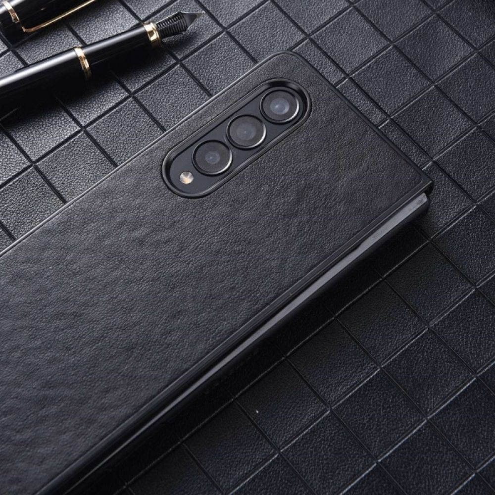 Hoesje voor Samsung Galaxy Z Fold 4 Nylon Structuur Kunstleer