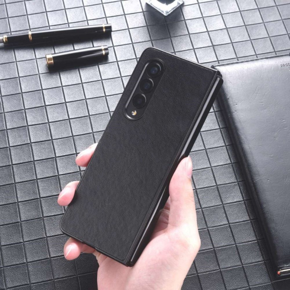 Hoesje voor Samsung Galaxy Z Fold 4 Nylon Structuur Kunstleer