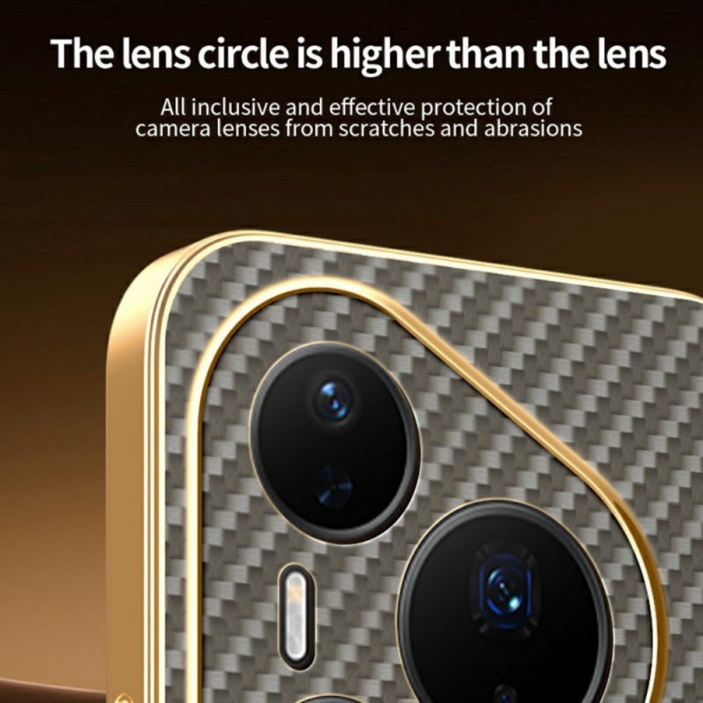 Case Hoesje Huawei Pura 80 Pro Telefoonhoesje Koolstofvezeltextuur