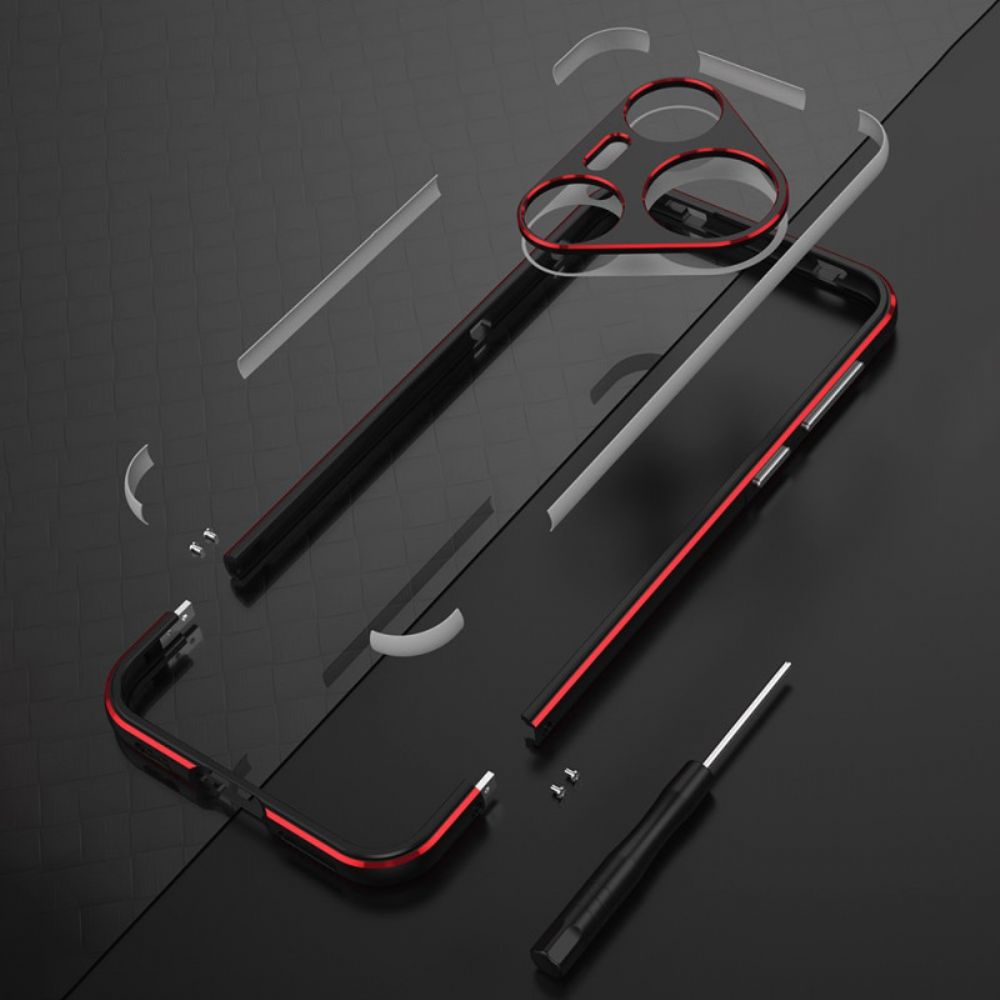 Hoesje Huawei Pura 80 Pro Bumper Met Lensbeschermer Bescherming Hoesje