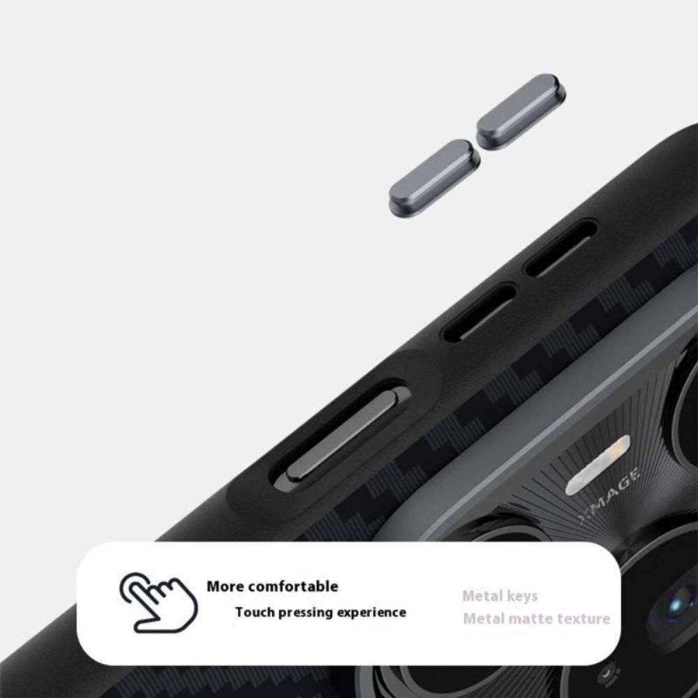 Hoesje Huawei Pura 80 Pro Magsafe Abeel Met Koolstofvezeltextuur