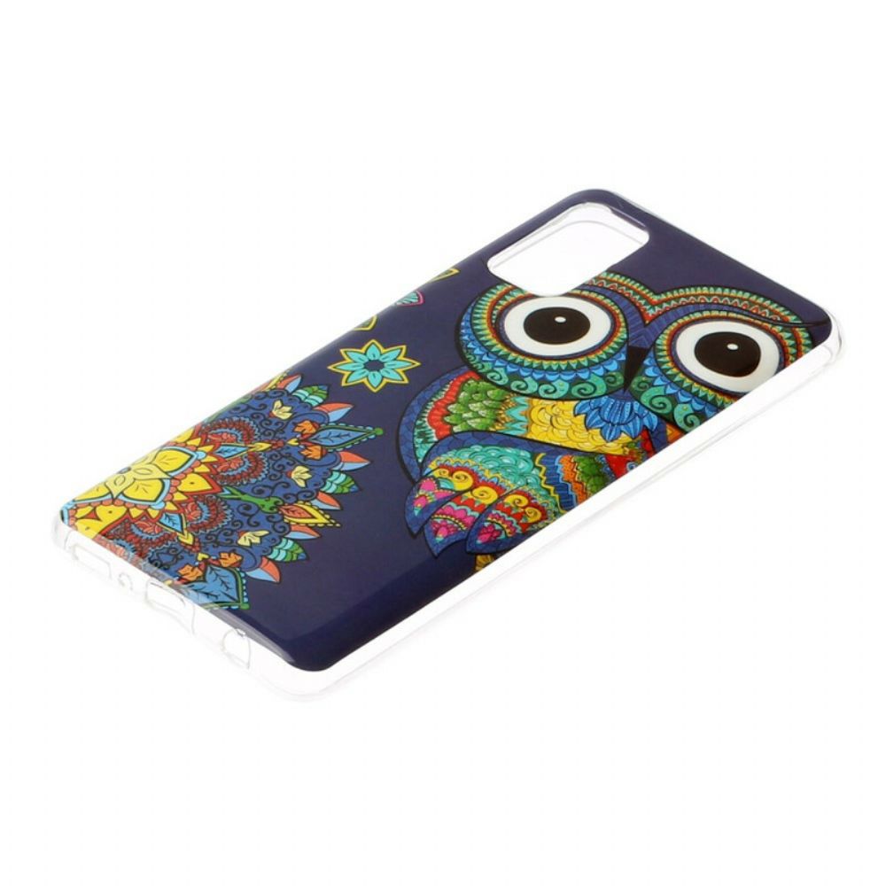 Hoesje voor Samsung Galaxy A41 Fluorescerende Mandala Uil