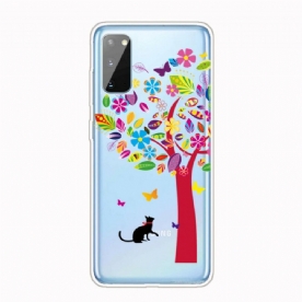 Hoesje voor Samsung Galaxy A41 Kat Onder De Boom