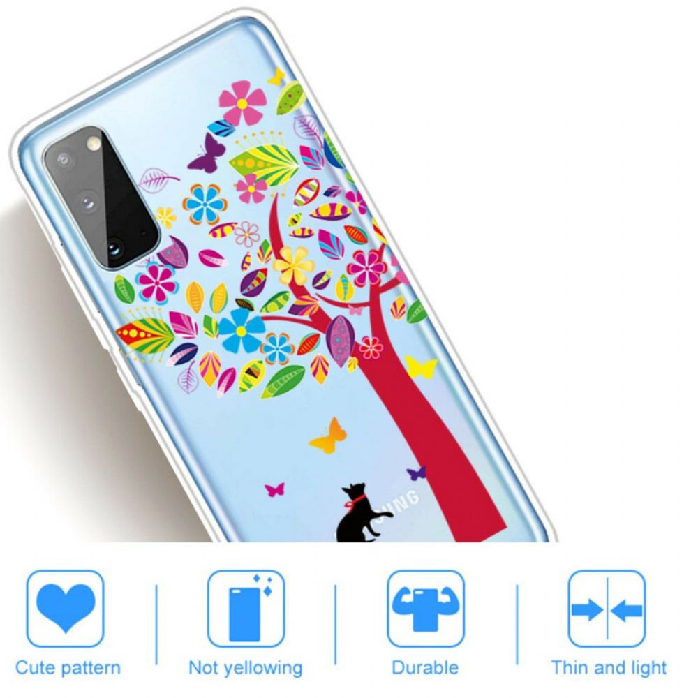 Hoesje voor Samsung Galaxy A41 Kat Onder De Boom