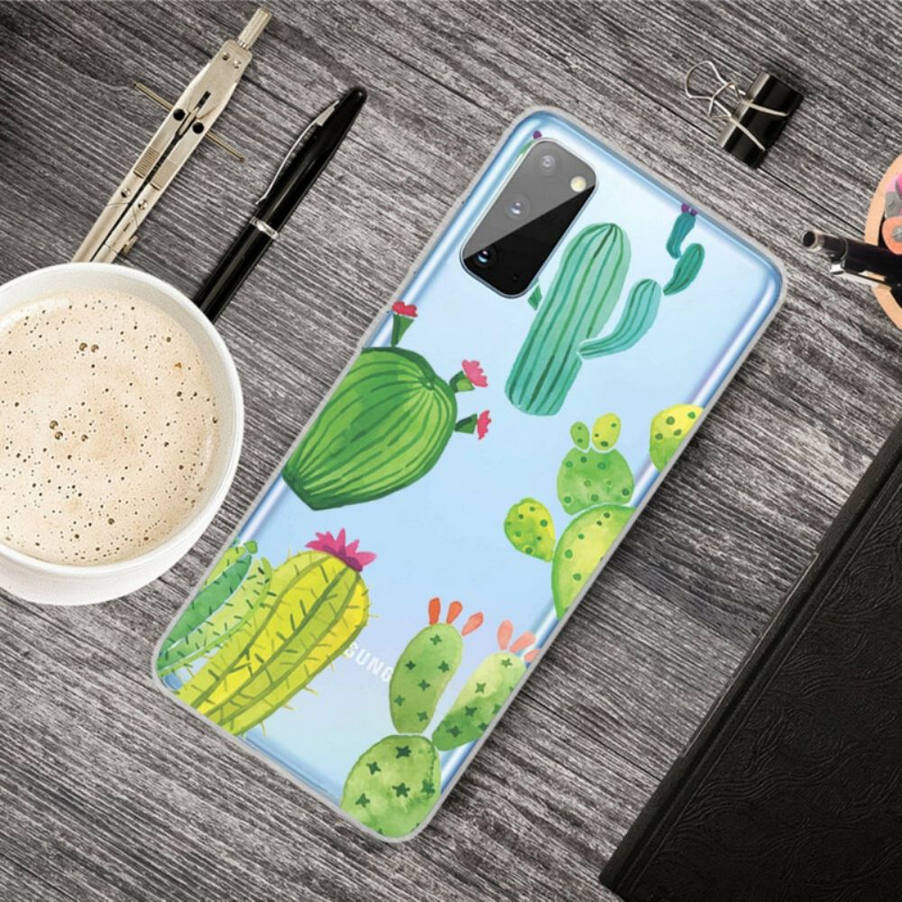 Telefoonhoesje voor Samsung Galaxy A41 Cactus Aquarel