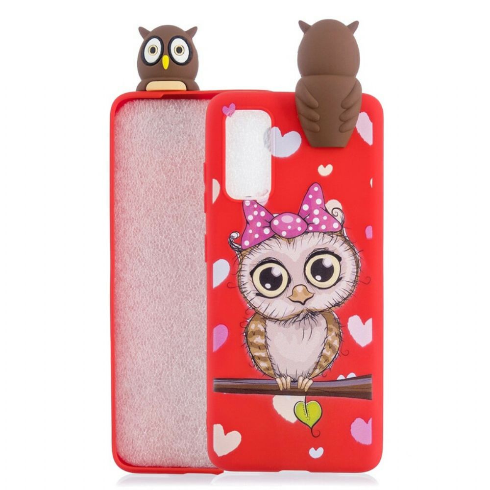 Telefoonhoesje voor Samsung Galaxy A41 Miss Uil 3d