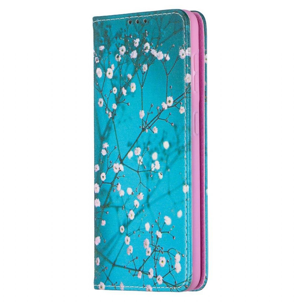 Bescherming Hoesje voor Samsung Galaxy S21 5G Folio-hoesje Bloeiende Takken