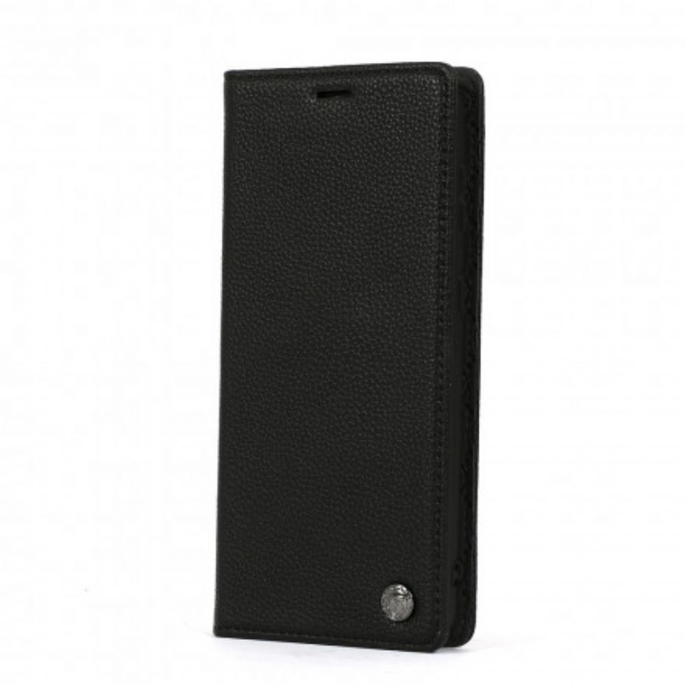 Bescherming Hoesje voor Samsung Galaxy S21 5G Folio-hoesje Hanman Leereffect