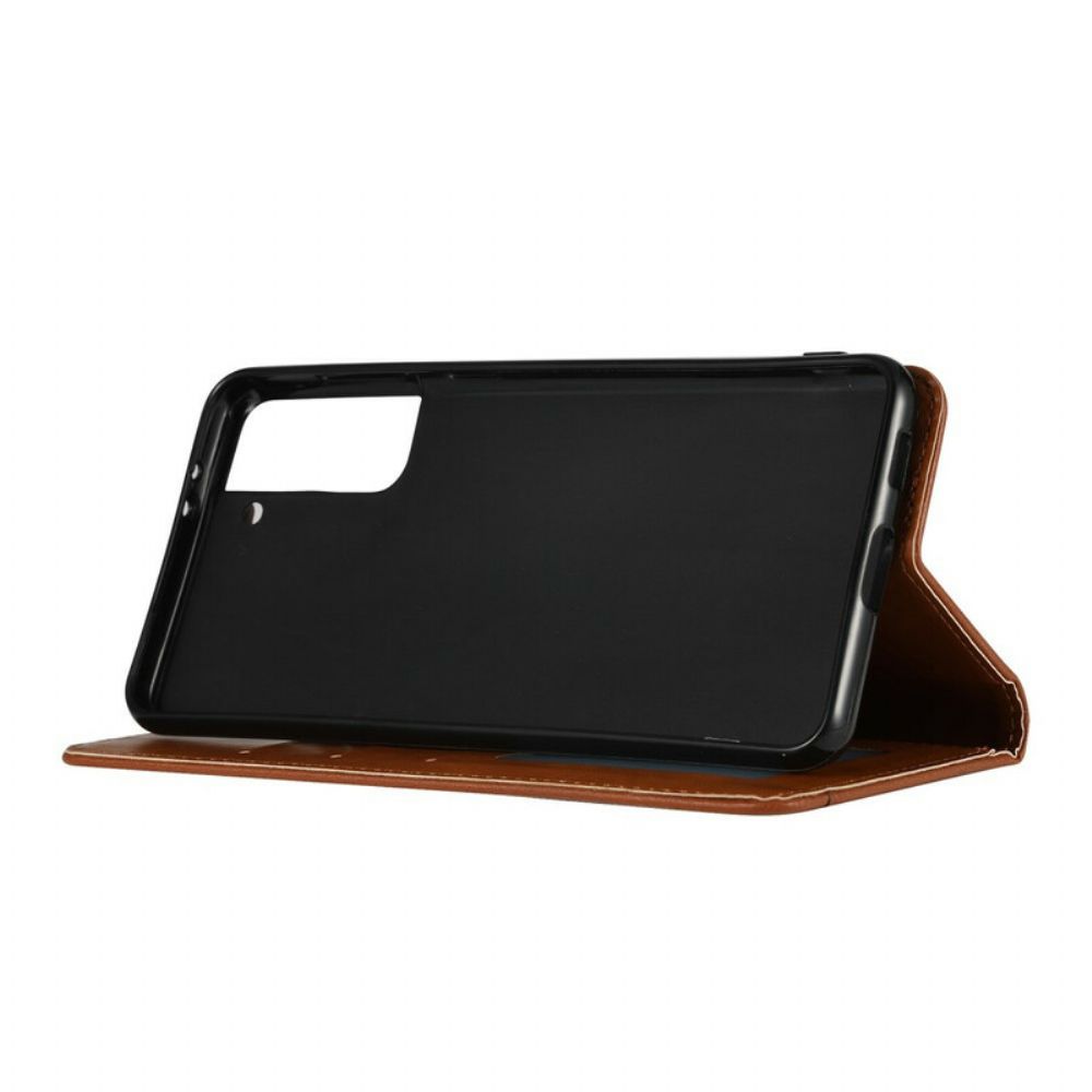 Bescherming Hoesje voor Samsung Galaxy S21 5G Folio-hoesje Kunstleer Kaarthouder