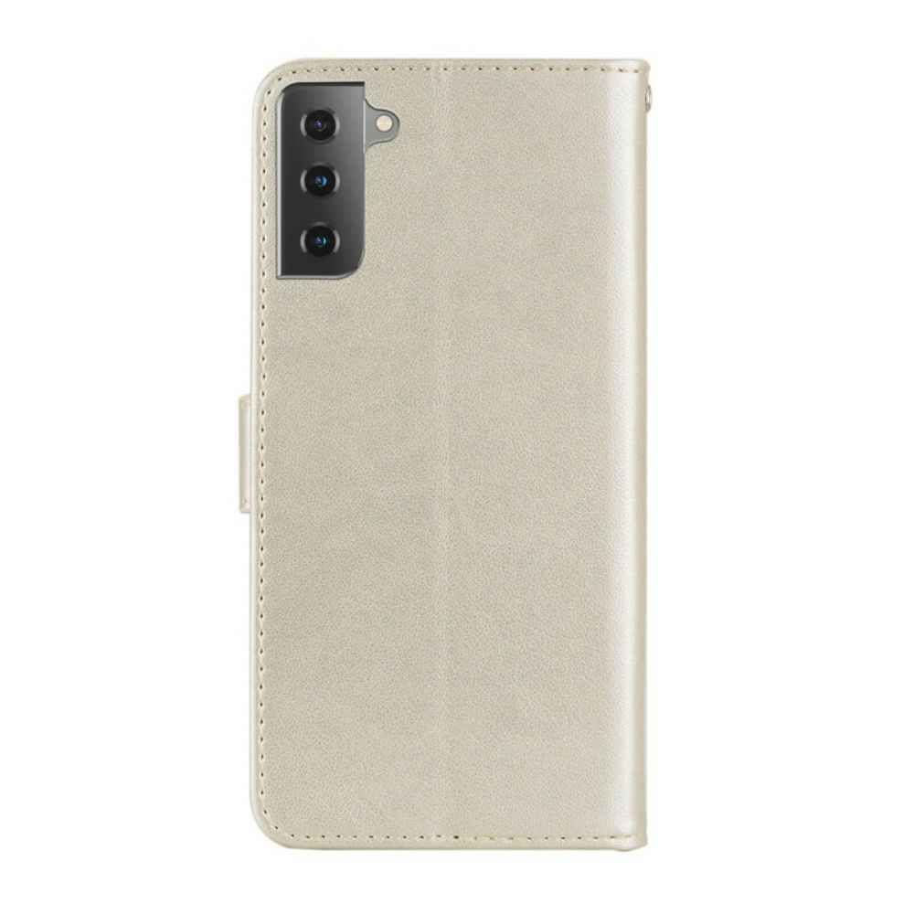 Flip Case voor Samsung Galaxy S21 5G Uil Mandala En Charm