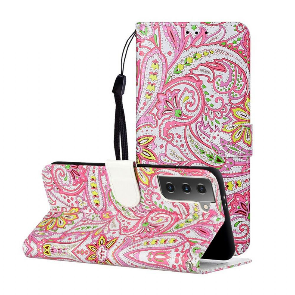 Folio-hoesje voor Samsung Galaxy S21 5G Bloemenpatronen
