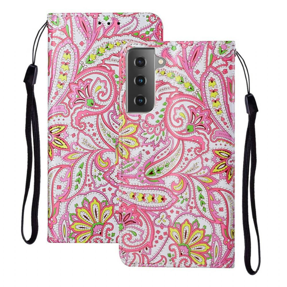 Folio-hoesje voor Samsung Galaxy S21 5G Bloemenpatronen