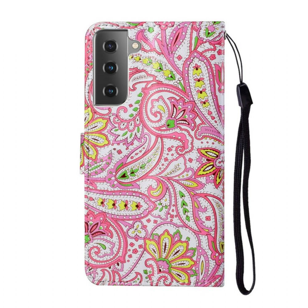 Folio-hoesje voor Samsung Galaxy S21 5G Bloemenpatronen