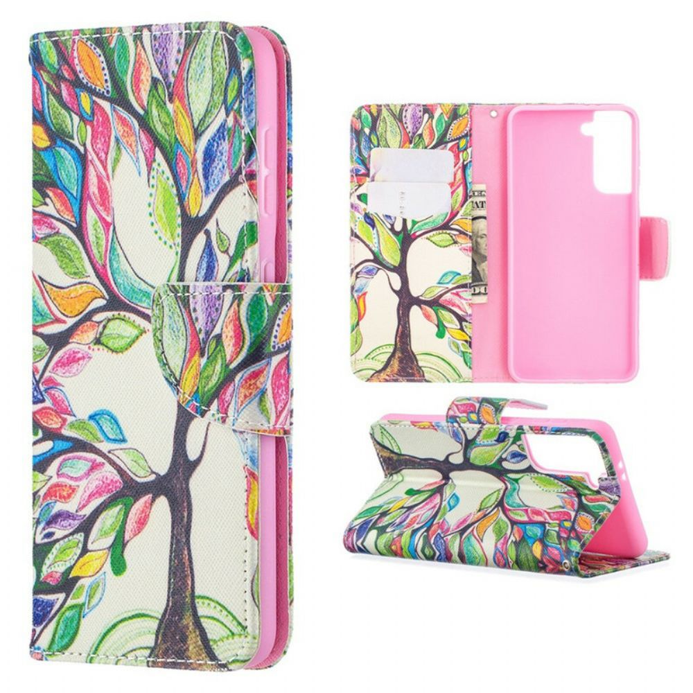 Folio-hoesje voor Samsung Galaxy S21 5G Gekleurde Boom