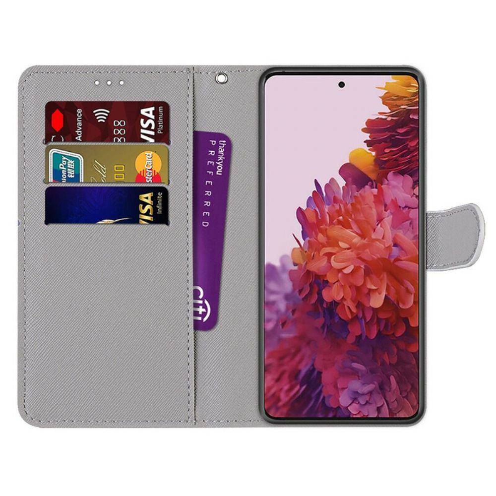 Folio-hoesje voor Samsung Galaxy S21 5G Marmer En Glitter Driehoek