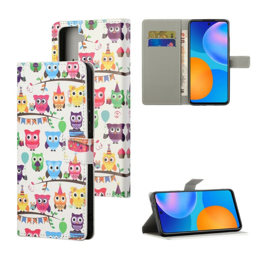 Folio-hoesje voor Samsung Galaxy S21 5G Meerdere Uilen