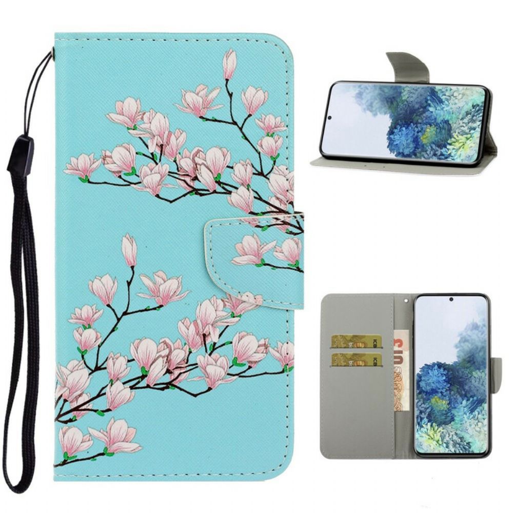 Folio-hoesje voor Samsung Galaxy S21 5G Met Ketting Bandboom