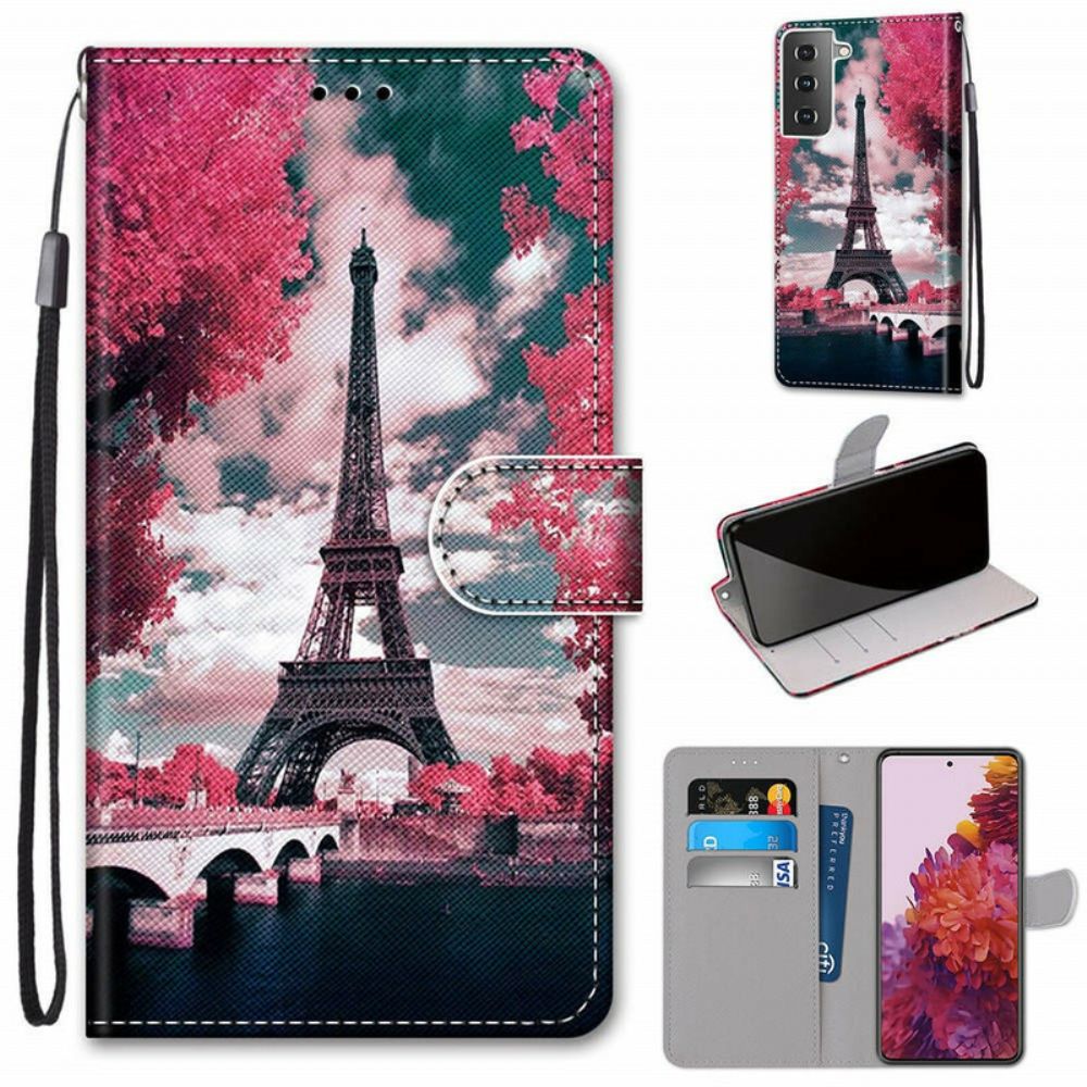 Folio-hoesje voor Samsung Galaxy S21 5G Parijs In Bloei